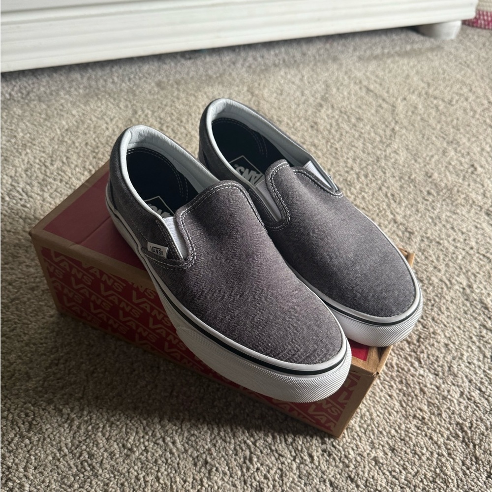 Gray Slide-On Vans